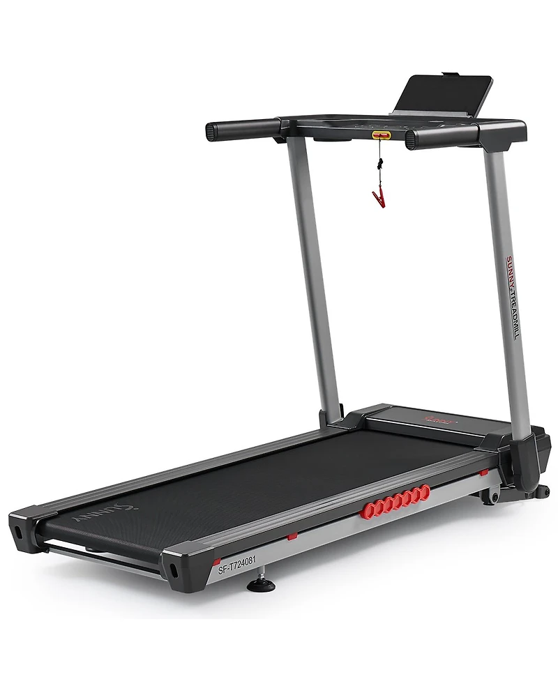 Sunny Health & Fitness Pace 500 Smart Wi-Fi Treadmill with 12-Level Auto Incline, Foldable Design