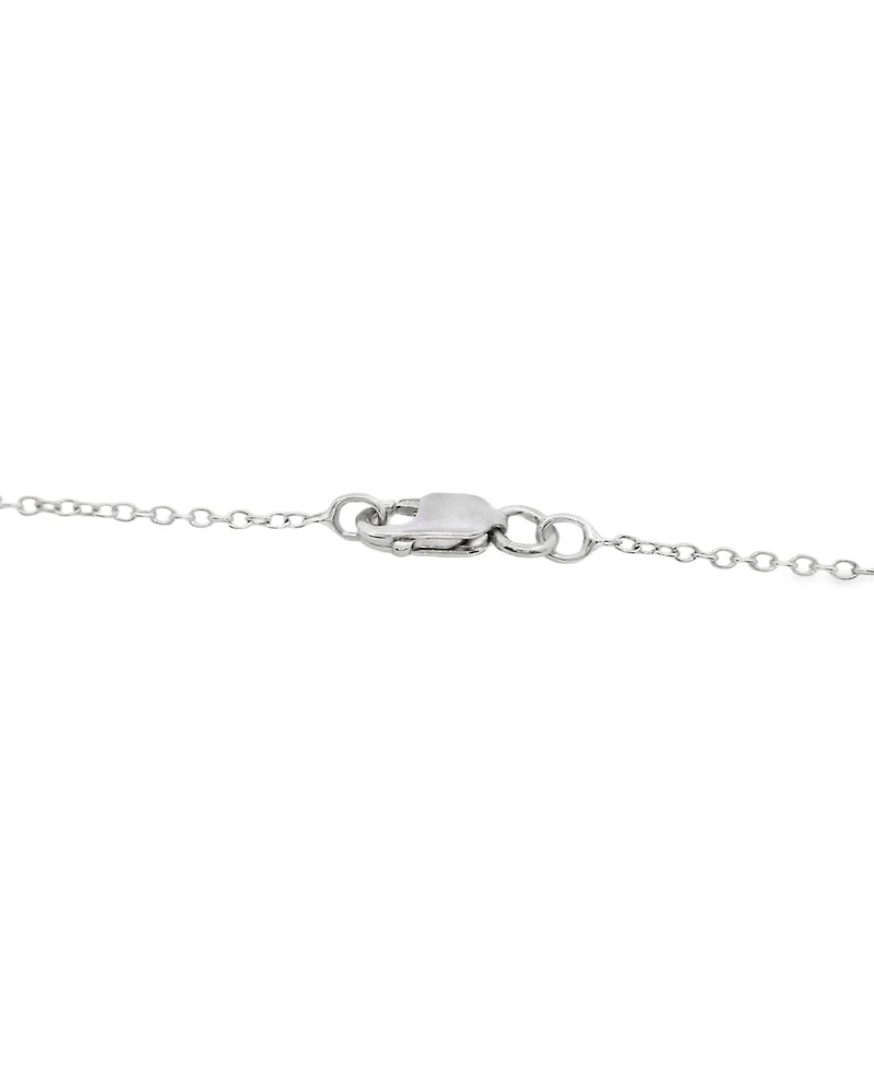 Garnet (2-3/4 ct. t.w.) & Diamond (1/10 ct. t.w.) Heart 18" Pendant Necklace in Sterling Silver