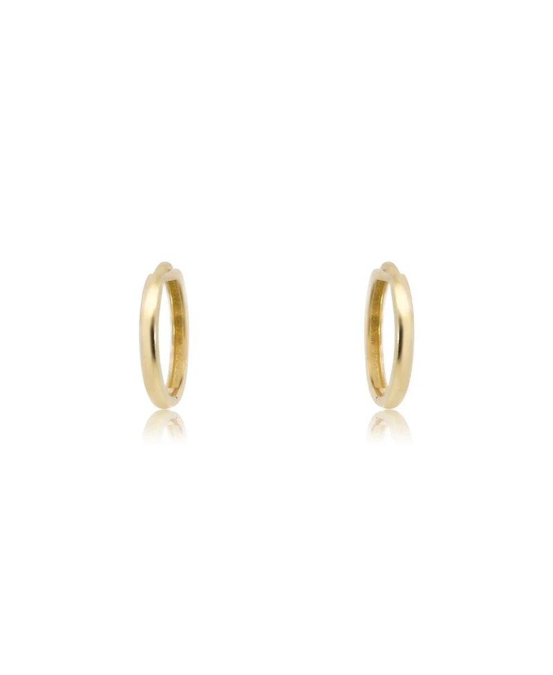 The Lovery Gold Huggie Hoop Earrings 14K Yellow Gold 12 x 2 millimeters