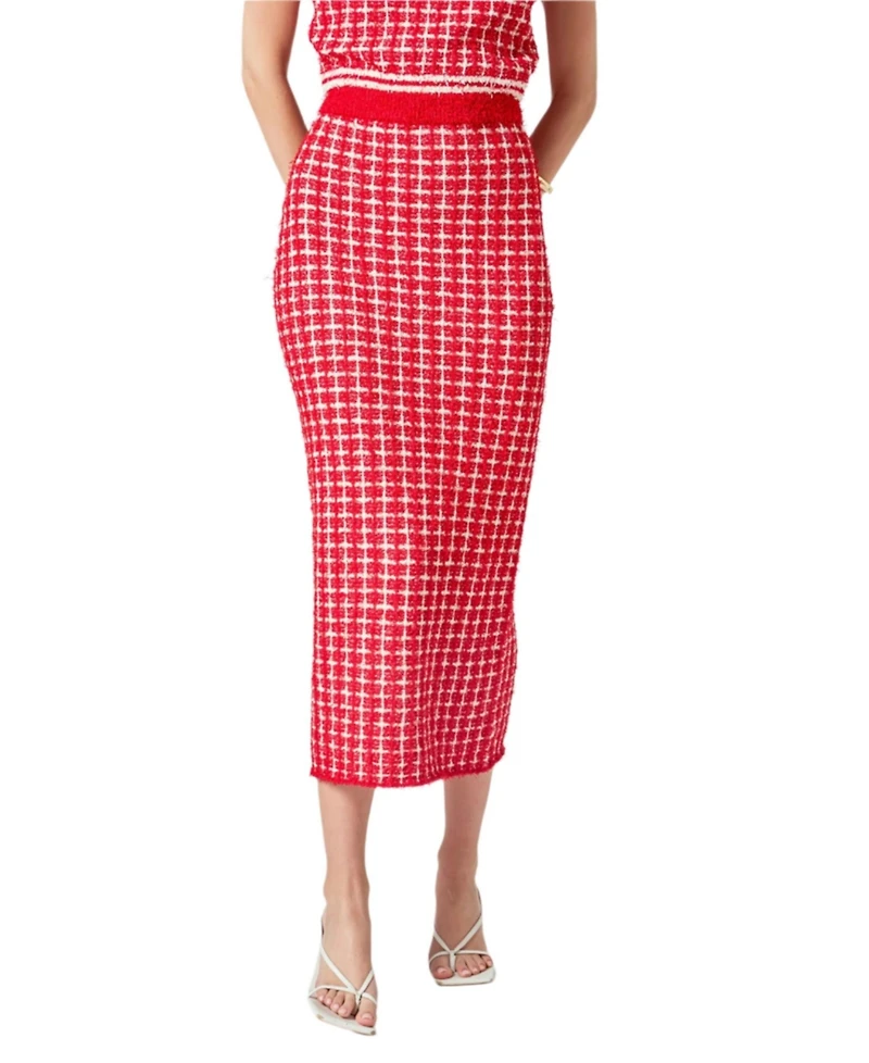 endless rose Women's Check Maxi Skirt