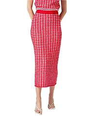 endless rose Women's Check Maxi Skirt