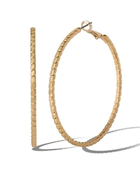 Jessica Simpson Omega Gold-Tone Statement Hoop Earrings