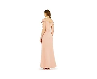 Amri Women's Lace Cutout Floral Embellished Off-The-Shoulder Crepe Gown