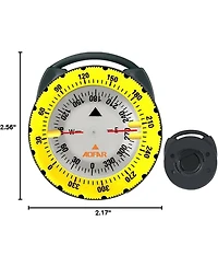 Aofar Dive Compass Af-Q60C Waterproof, Durable, Compact. Compass with Hose clamp Design for Sailing, Diving