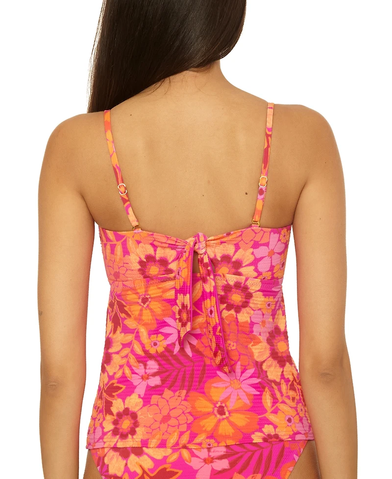 Becca Women's Copacabana Printed Bandeau Tankini Top