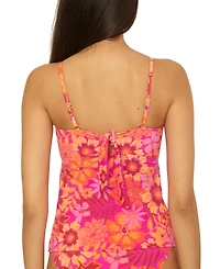 Becca Women's Copacabana Printed Bandeau Tankini Top