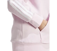 adidas Plus Essentials 3-Stripes Full-Zip Fleece Hoodie