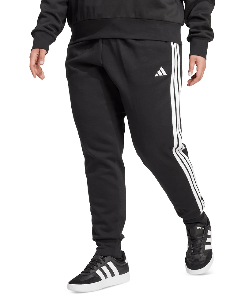 adidas Plus Essentials 3-Stripes Fleece Slim Pants