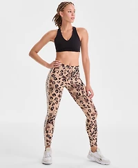 adidas Women's Leopard-Print Cotton-Blend High-Rise Leggings