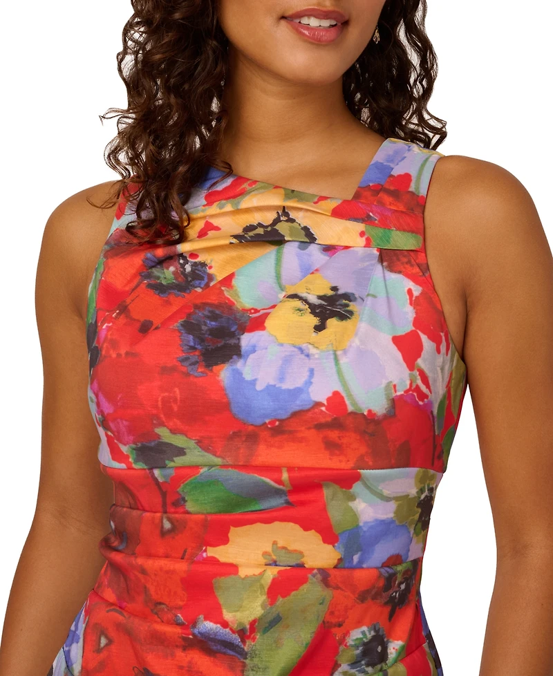 Adrianna Papell Women's Jacquard Knit Sleeveless Sheath Dress
