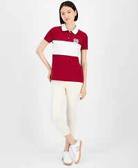 Tommy Hilfiger Women's Pieced Pique Short-Sleeve Polo Shirt
