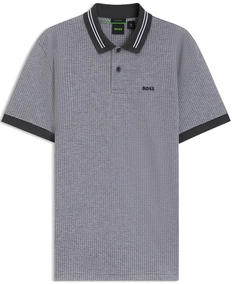 Boss by Hugo Men's Cotton-Pique Dot Print Polo Shirt