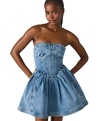 Steve Madden Women's Rina Strapless Corset Dress