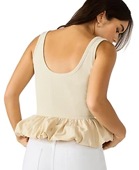 Steve Madden Women's Jess Mixed-Media Top
