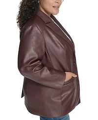 Levi's Plus Faux-Leather Peak-Lapel Jacket