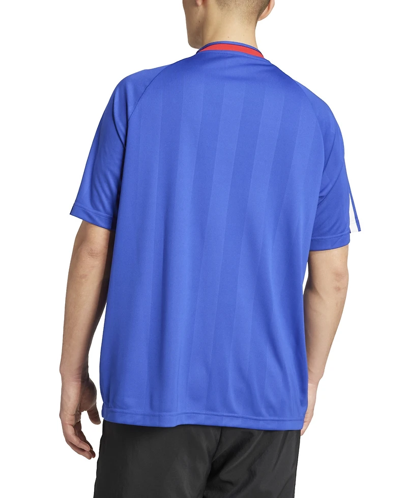 adidas Men's Nation Stripe Logo Jersey T-Shirt