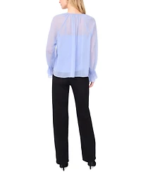 Vince Camuto Women's Ruffle-Front Long-Sleeve Blouse