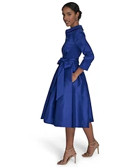 Jessica Howard Petite Belted Taffeta Shirtdress