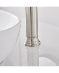 Waterfall Single Hole Handle Bathroom Vessel Sink Faucet With Pop Up Drain Matte Black