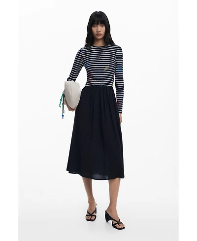 Desigual Women's Striped combined dress