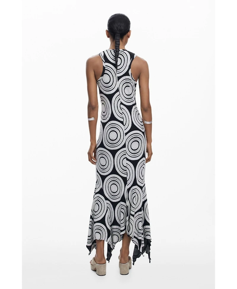 Desigual Women's Long dress with circles