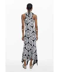 Desigual Women's Long dress with circles