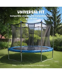 Yescom Universal Trampoline Replacement Enclosure Poles Accessories with Clamp and Hardware 2 Packs Fits Straight Pole Trampoline