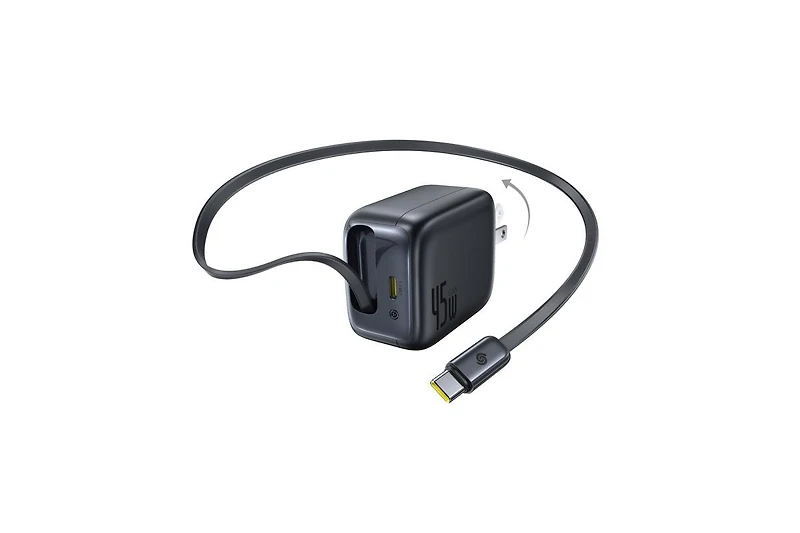 Baseus Enercore with Single Retractable Usb-c Cable Charger 45W