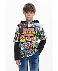 Desigual Boys Boys's Marvel T-shirt with layering effect
