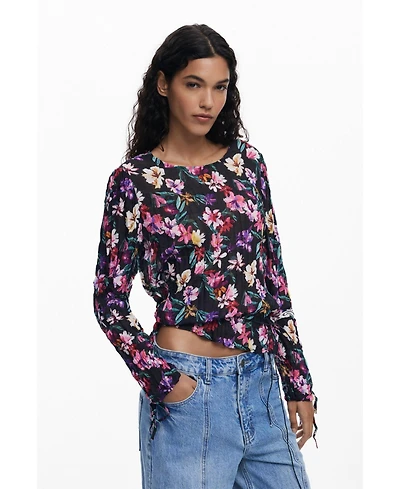 Desigual Women's Pleated floral blouse