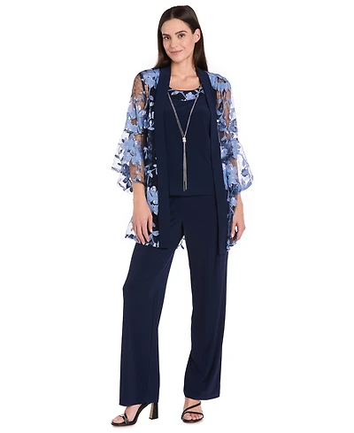R & M Richards Petite Floral Jacket, Tank Top Pants Set