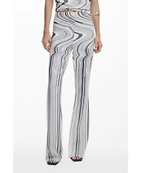 Desigual Women's Elastic pants with distorted stripes