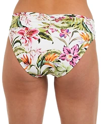 La Blanca Women's Polynesian Shirred Band Hipster Bottoms