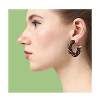 Sohi Women's Rope Hoop Earrings