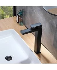 Greenspring Single Hole Single Handle Bathroom Vessel Sink Faucet With Supply Hose in Brushed Gold