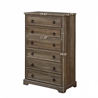 Casainc Freestanding Bathroom Cabinet Clothes Storage with 6 Drawers