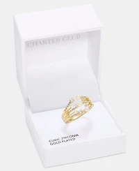 Charter Club Crystal & Imitation Pearl Wrap Ring, Macy's Exclusive