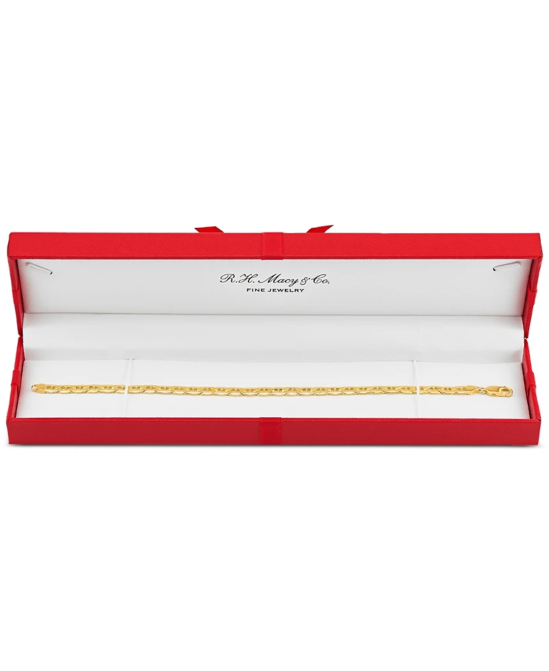 Lightweight Polished Mariner Chain Bracelet 5.5mm in 14k Yellow Gold
