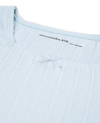 abercrombie kids Girls Pointelle Knit Square Neck T-Shirt