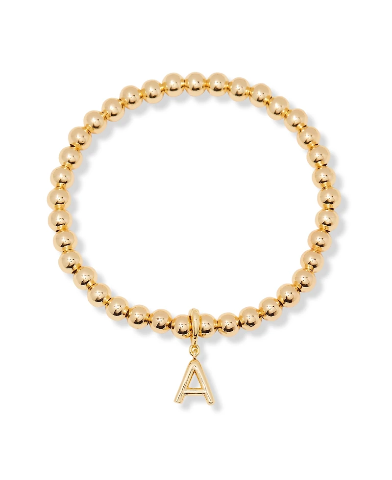 brook & york Gold Plated Makenna Initial Bracelet