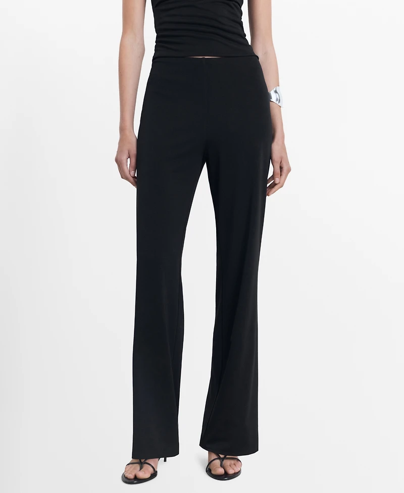 Mango Women's Straight Mid-Rise Pants