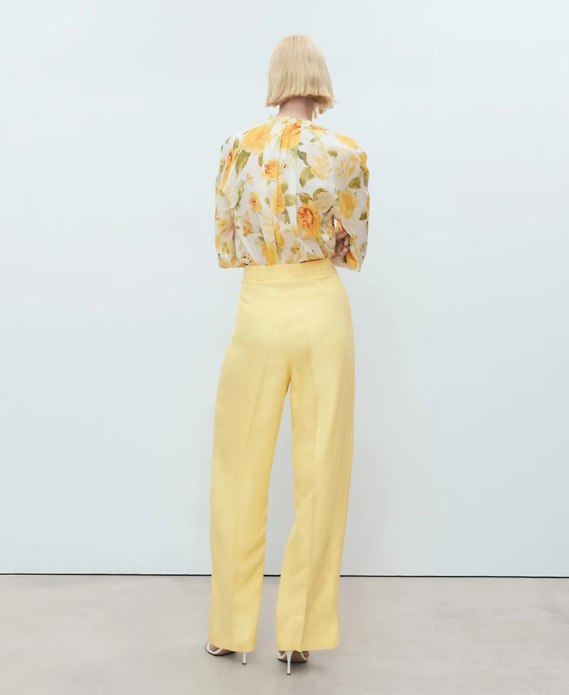 Mango Women's Straight-Fit Suit Pants