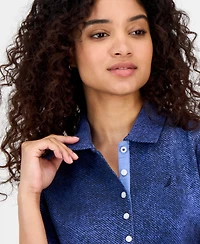 Nautica Jeans Women's Indigo Polo Shirt