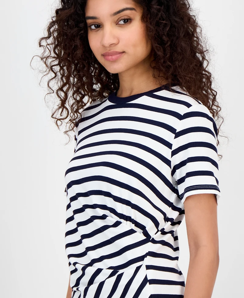 Nautica Jeans Women's Striped Twisted Top