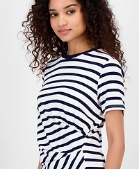 Nautica Jeans Women's Striped Twisted Top