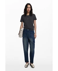Desigual Women's Logo T-shirt with rips