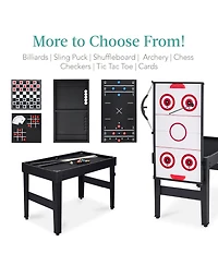 Best Choice Products 13-in-1 Combo Game Table Set w/ Ping Pong, Foosball, Basketball, Air Hockey, Archery