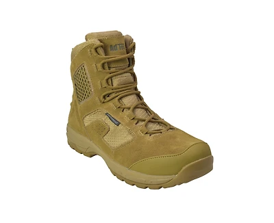 AdTec Men's 8" Suede Leather Side Zipper Waterproof Tactical Boot, Coyote
