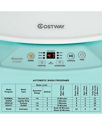 Costway 8lbs Portable Fully Automatic Washing Machine W/ Drain Pump