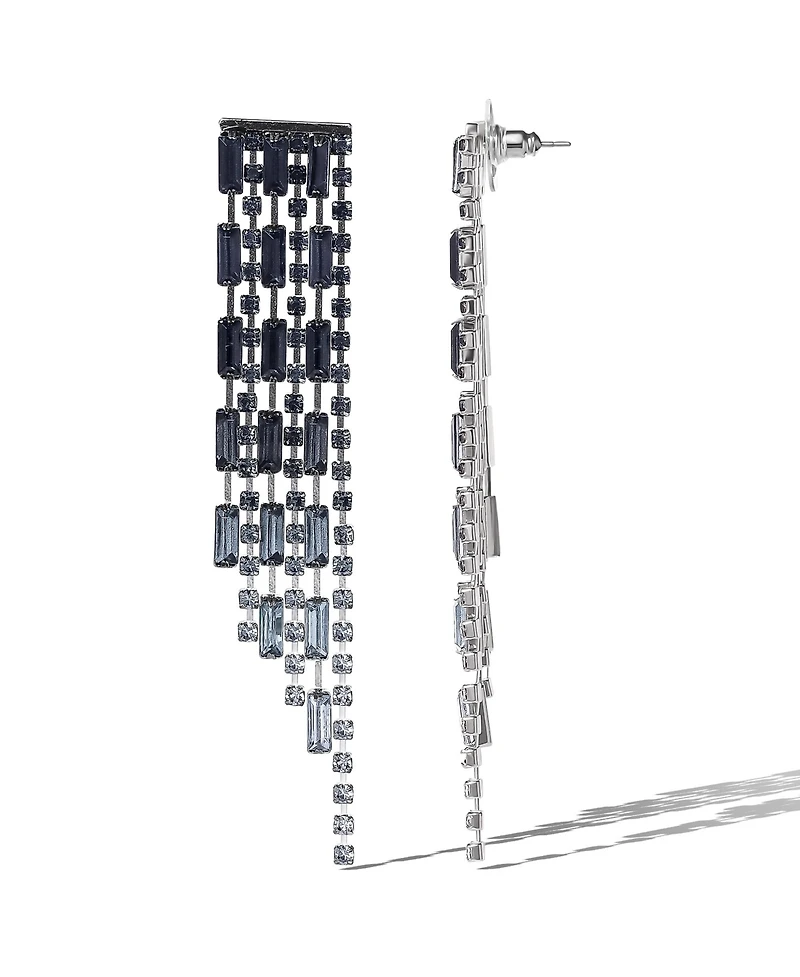 Jessica Simpson Tiered Crystal Fringe Earrings
